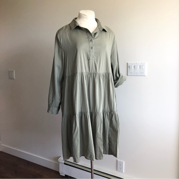 George Sage Green Tiered Dress - Picture 7 of 11